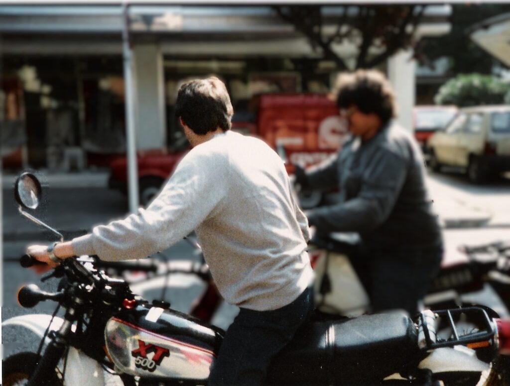 Mit Porki und der Ur-XT in Italien